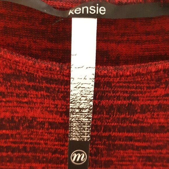 Kensie women's red Stretch Top With black Silky Panels. Medium - Picture 5 of 7